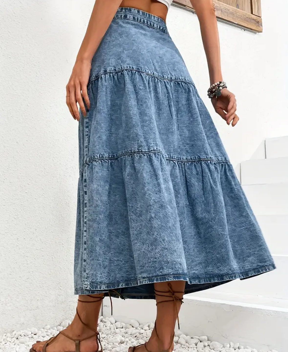 Midi Denim Skirt