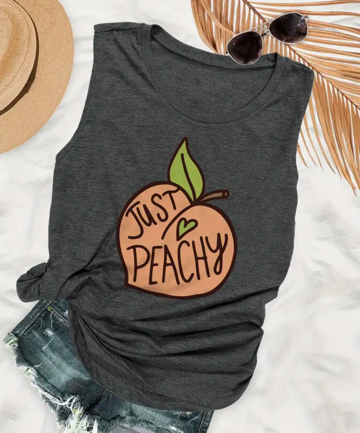 Pre-order Peach Print Tank Top