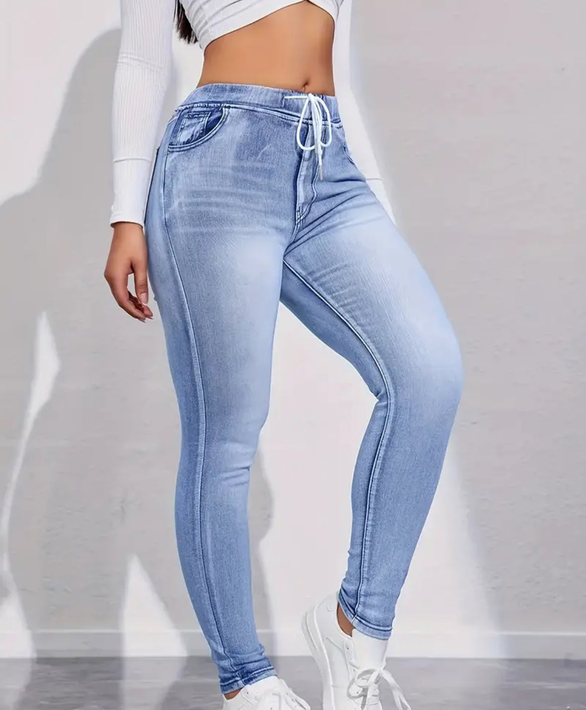 Preorder Drawstring Elastic Waistband Women’s Jeans