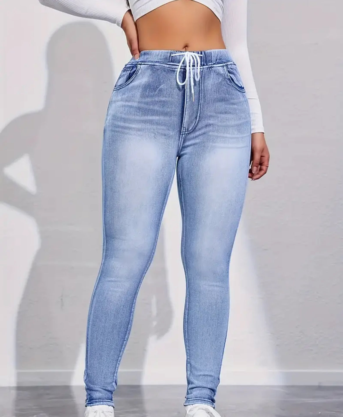 Preorder Drawstring Elastic Waistband Women’s Jeans